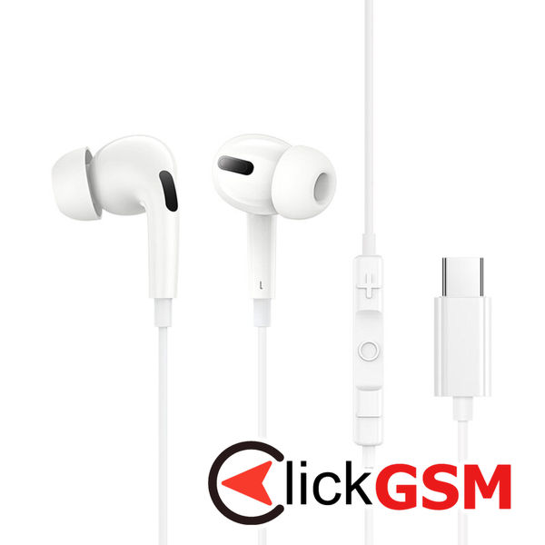 Baseus - Wired Earphones Encok CZ18 (A00170100213-Z1) - Type-C, 20Hz-20kHz - Moon White