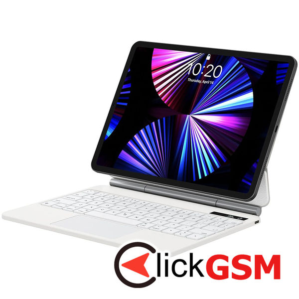 Baseus - Brilliance Magnetic Keyboard Case with Digital Display (ARJK020002) - iPad 10 (2022) 10.9 - White