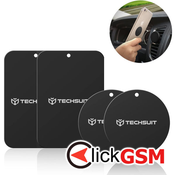 Techsuit - (4 pack) Metal Plate (MP04) - with Matte Cover Paint - Black