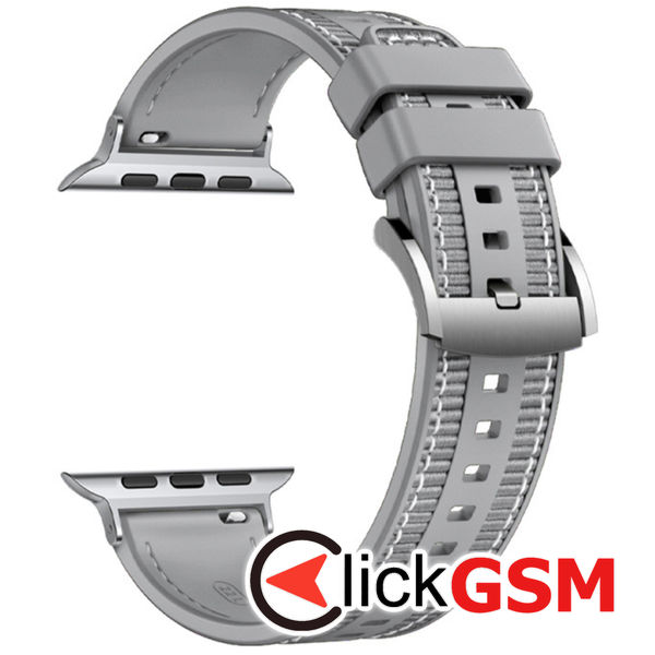 Techsuit - Watchband 32mm (W051) - Apple Watch 1/2/3/4/5/6/7/8/9/SE/SE 2 (38/40/41mm) - Gray