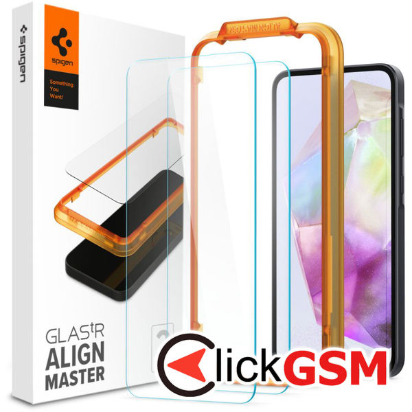 Spigen - Glas.tR Align Master (2 pack) - Samsung Galaxy A35 5G - Clear