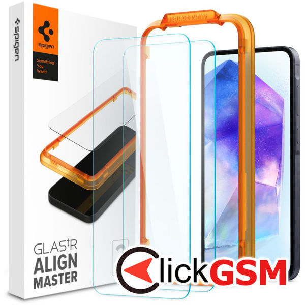Spigen - Glas.tR Align Master (2 pack) - Samsung Galaxy A55 5G - Clear