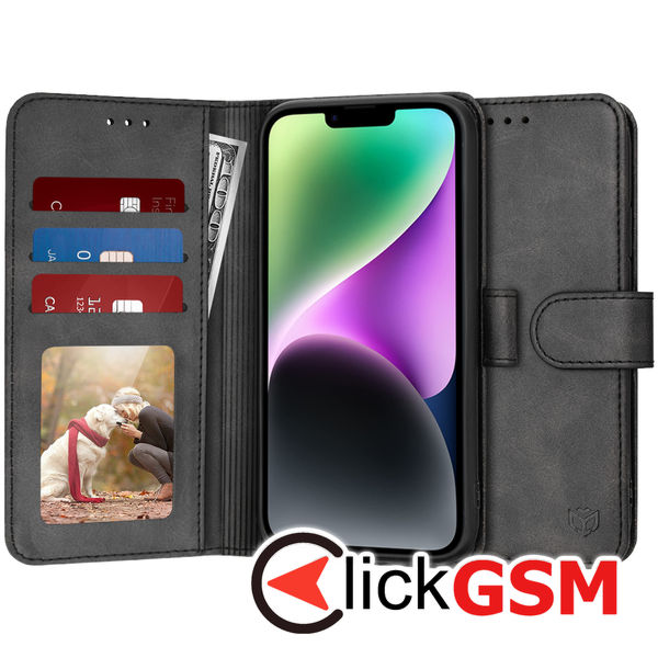 Techsuit - Diary Book - iPhone 14 - Black