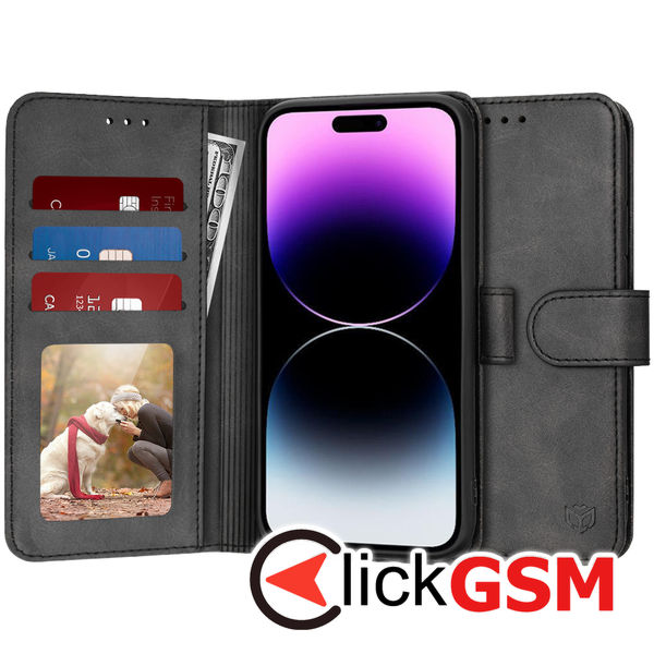 Techsuit - Diary Book - iPhone 14 Pro Max - Black