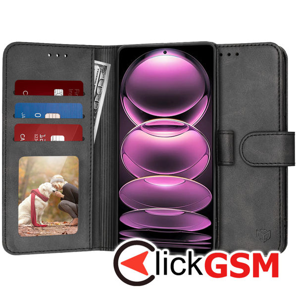 Techsuit - Diary Book - Xiaomi Redmi Note 12 Pro 5G - Black