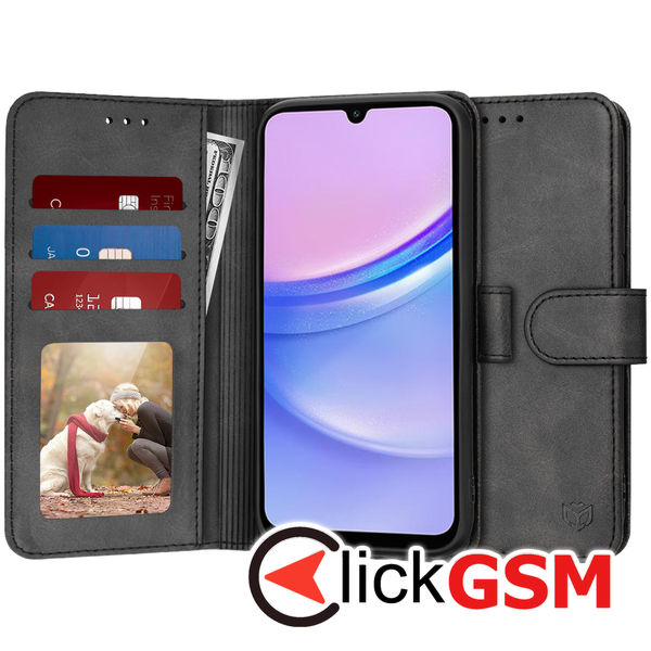 Techsuit - Diary Book - Samsung Galaxy A15 4G / A15 5G - Black