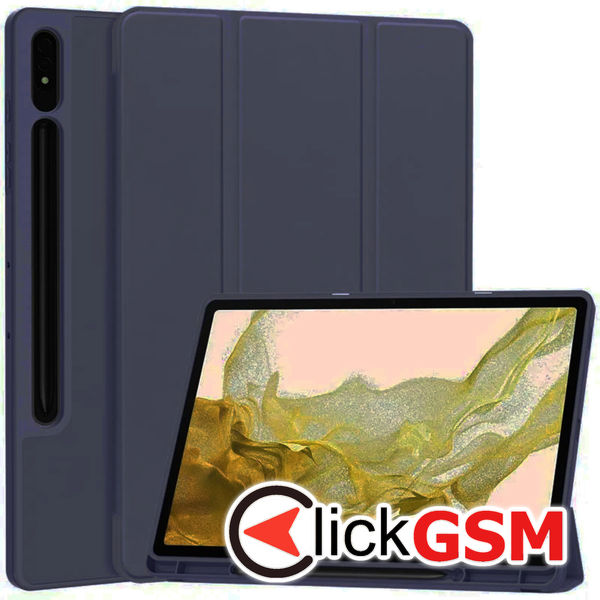 Techsuit - Flex Trifold - Samsung Galaxy Tab S7 Plus / S8 Plus - Dark Blue