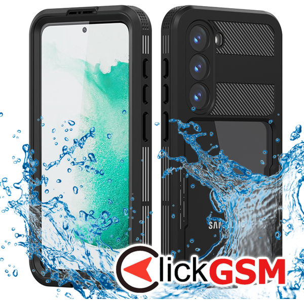 ShellBox - Waterproof IP68 Case - Samsung Galaxy S23 - Black
