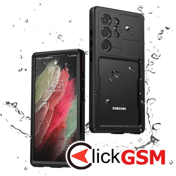 ShellBox - Waterproof IP68 Case - Samsung Galaxy S23 Ultra - Black