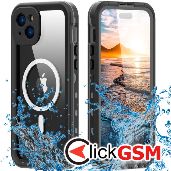 ShellBox - Waterproof IP68 MagSafe Case - iPhone 15 Plus - Black