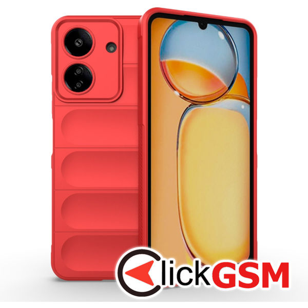 Techsuit - Magic Shield - Xiaomi Redmi 13C 4G / Poco C65 - Red