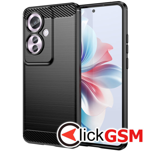 Techsuit - Carbon Silicone - Oppo Reno11 F - Black