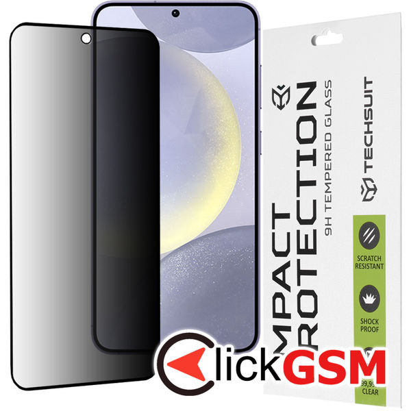 Techsuit - 111D Privacy Full?Glue - Samsung Galaxy S24+ - Black