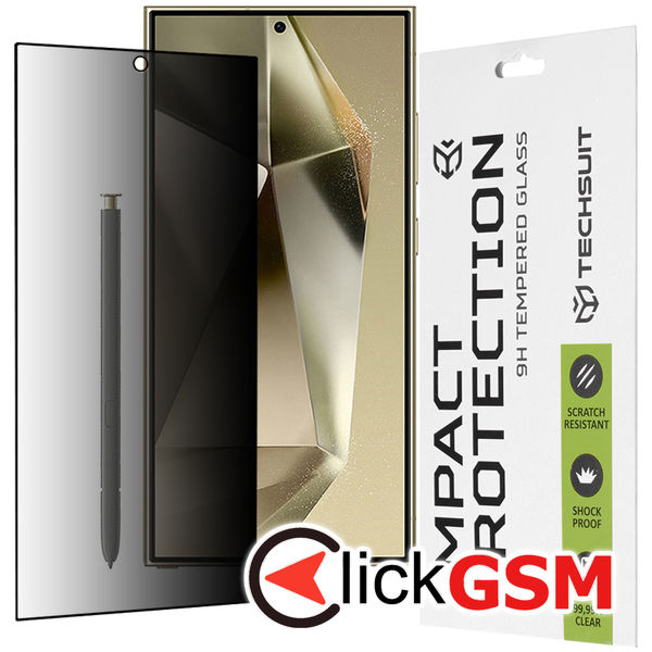 Techsuit - 111D Privacy Full?Glue - Samsung Galaxy S24 Ultra - Black