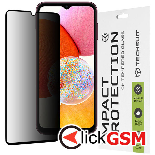 Techsuit - 111D Privacy Full?Glue - Samsung Galaxy A14 4G / A14 5G - Black