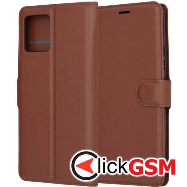 Techsuit - Leather Folio - Motorola Moto G72 - Brown