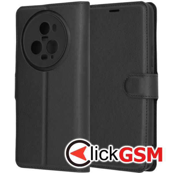 Techsuit - Leather Folio - Honor Magic5 Pro - Black