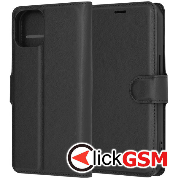 Techsuit - Leather Folio - iPhone 15 - Black