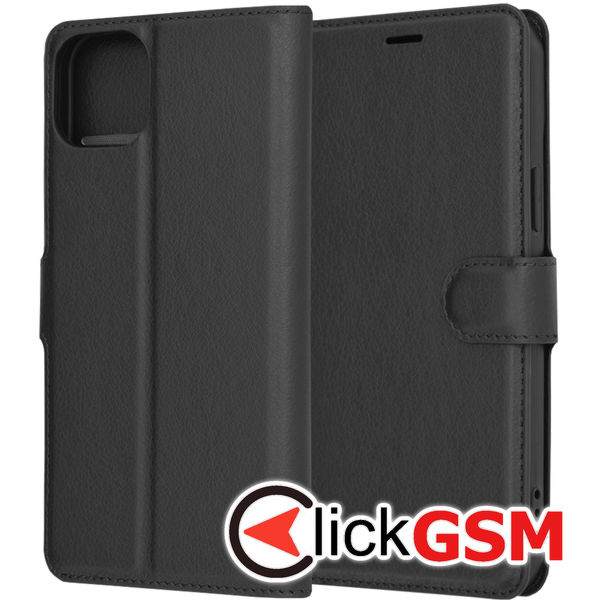 Techsuit - Leather Folio - iPhone 15 Plus - Black