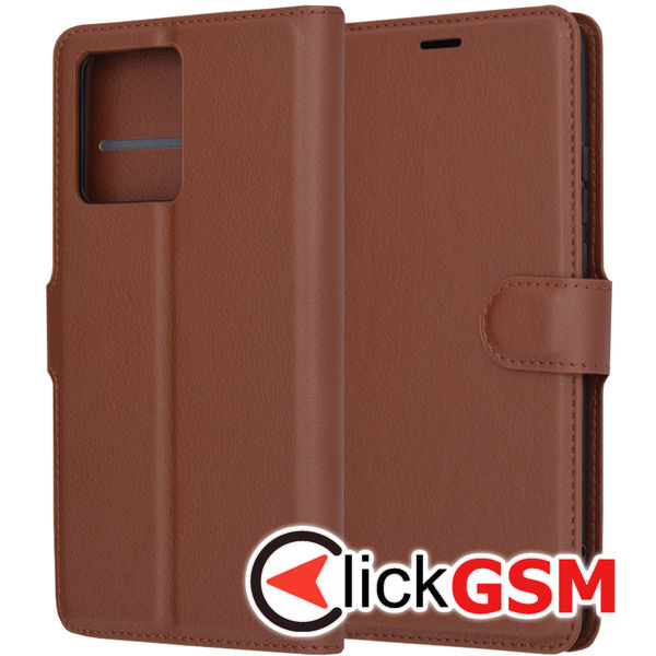 Techsuit - Leather Folio - Motorola Edge 40 Neo - Brown