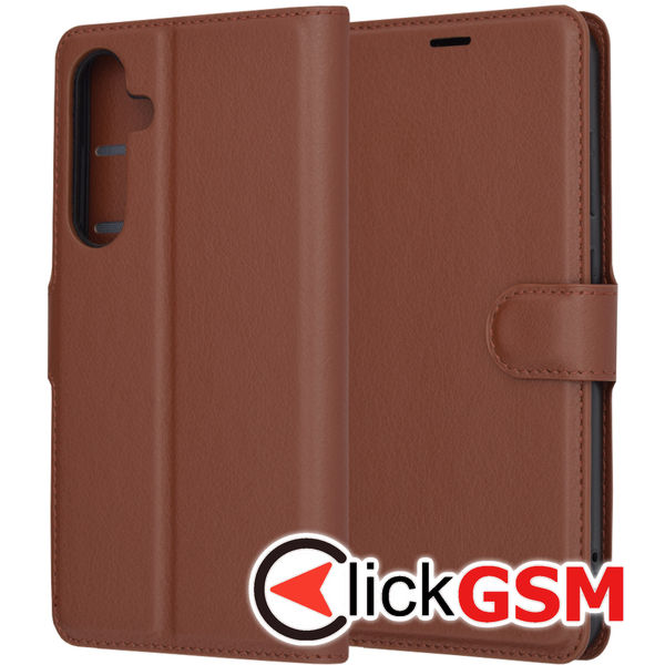 Techsuit - Leather Folio - Samsung Galaxy S24+ - Brown