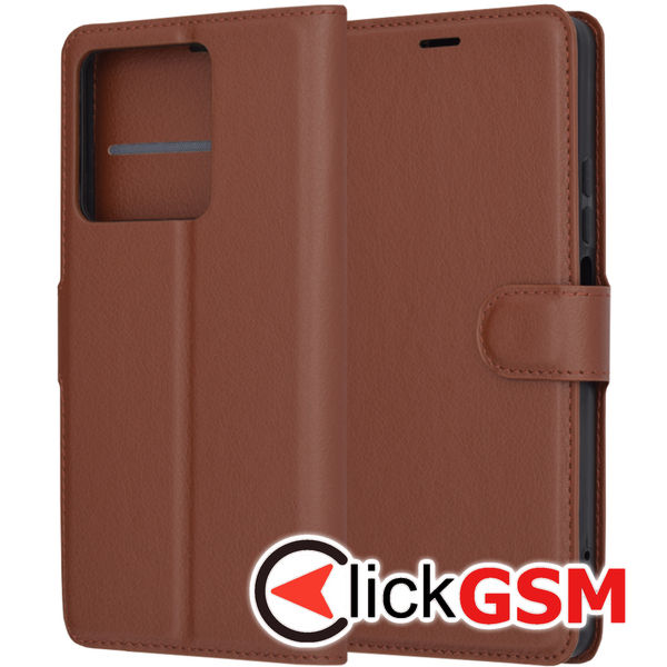 Techsuit - Leather Folio - Xiaomi Redmi Note 13 5G - Brown