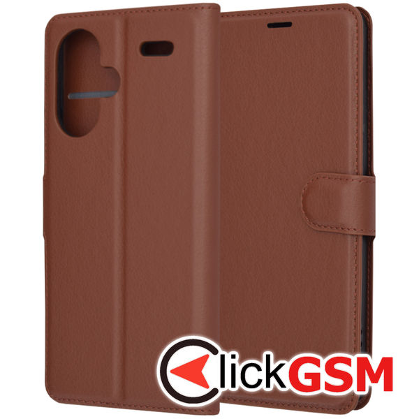 Techsuit - Leather Folio - Xiaomi Redmi Note 13 Pro+ 5G - Brown