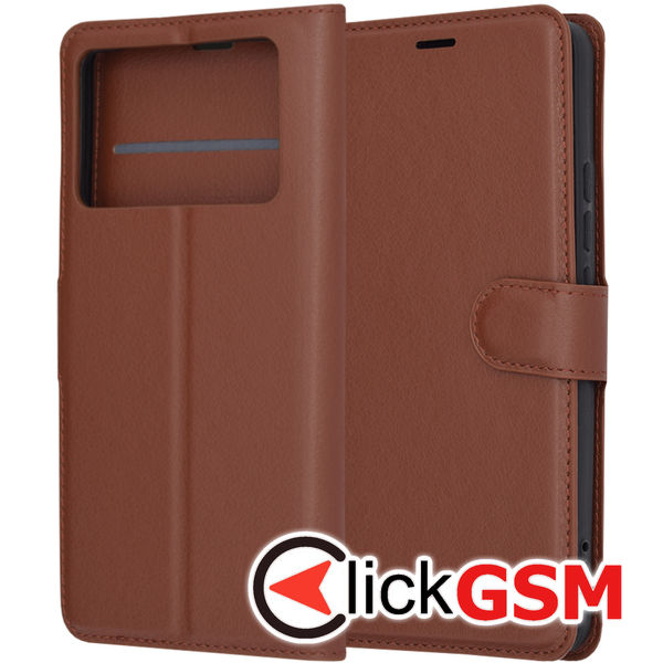 Techsuit - Leather Folio - Xiaomi Poco X6 Pro - Brown