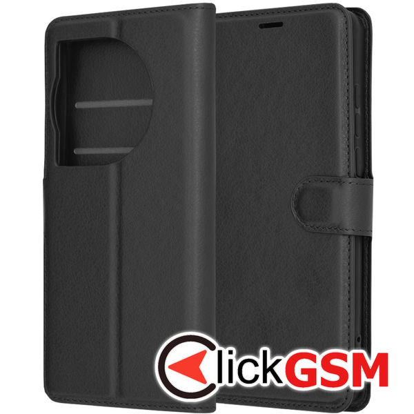 Techsuit - Leather Folio - OnePlus 12 - Black