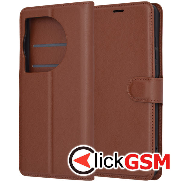 Techsuit - Leather Folio - OnePlus 12 - Brown