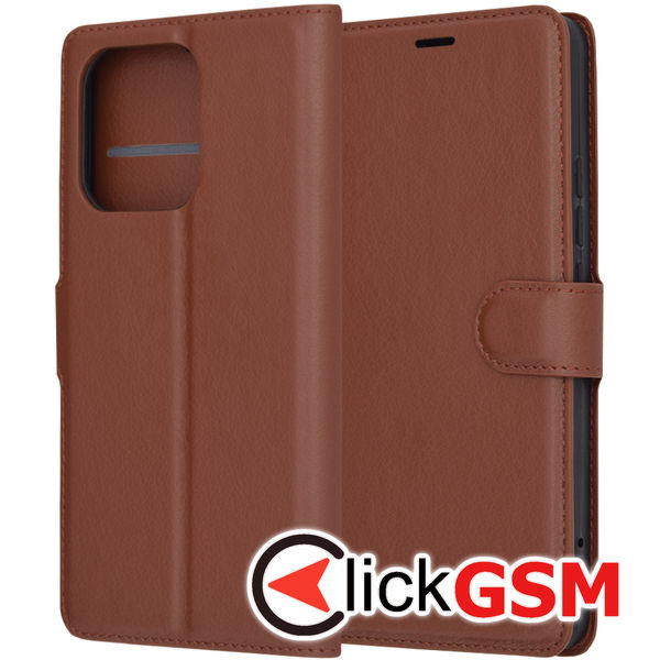 Techsuit - Leather Folio - Xiaomi Redmi Note 13 4G - Brown