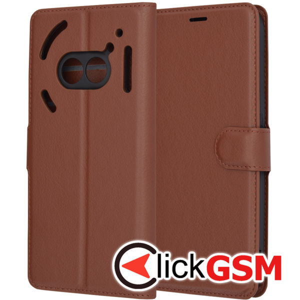 Techsuit - Leather Folio - Nothing Phone (2a) - Brown