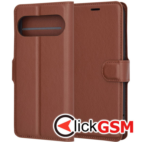 Techsuit - Leather Folio - Google Pixel 9 Pro / 9 - Brown