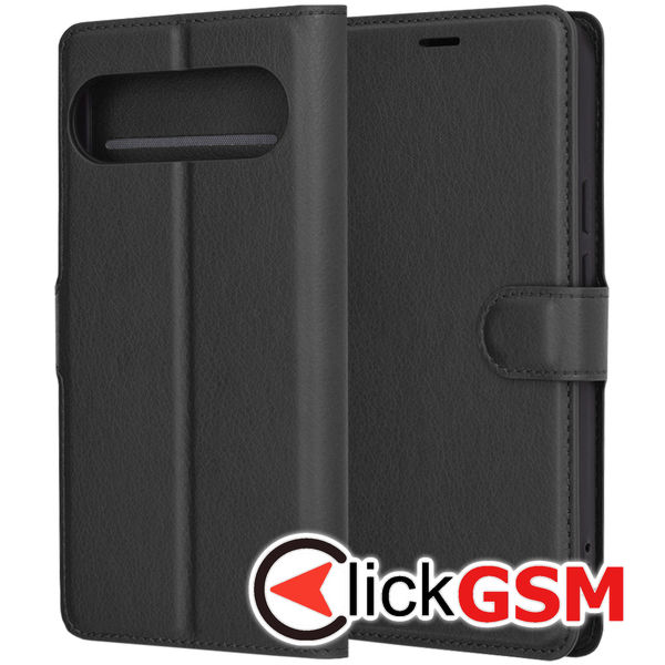 Techsuit - Leather Folio - Google Pixel 9 Pro XL - Black