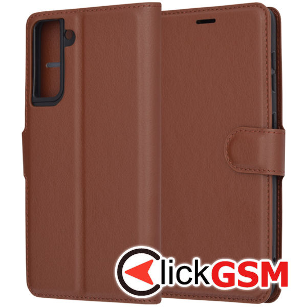 Techsuit - Leather Folio - Samsung Galaxy S21 5G - Brown