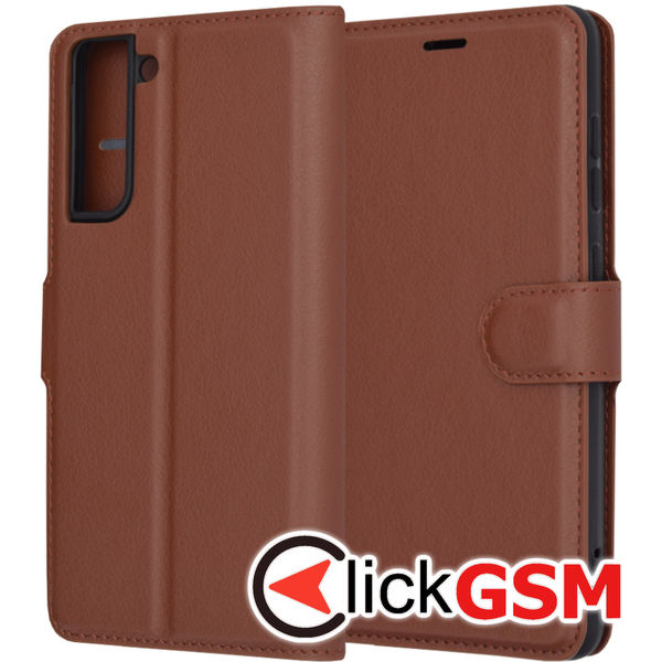 Techsuit - Leather Folio - Samsung Galaxy S21 FE 5G - Brown