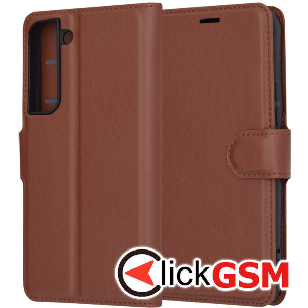 Techsuit - Leather Folio - Samsung Galaxy S22 5G - Brown