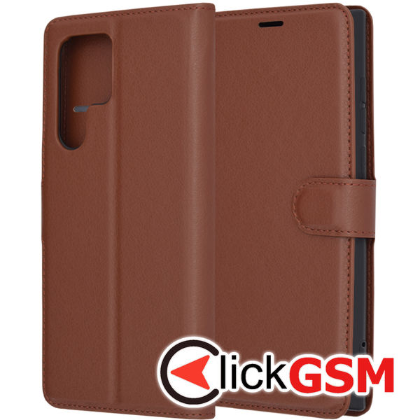 Techsuit - Leather Folio - Samsung Galaxy S22 Ultra 5G - Brown