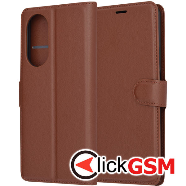 Techsuit - Leather Folio - Oppo A98 5G - Brown