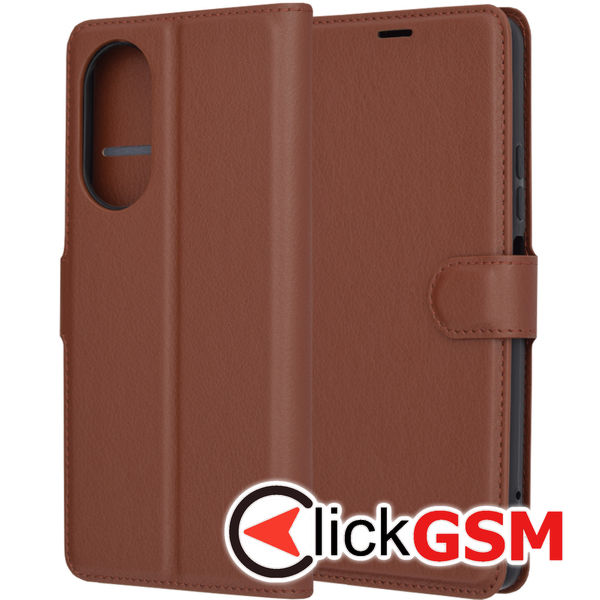 Techsuit - Leather Folio - Oppo A58 4G - Brown