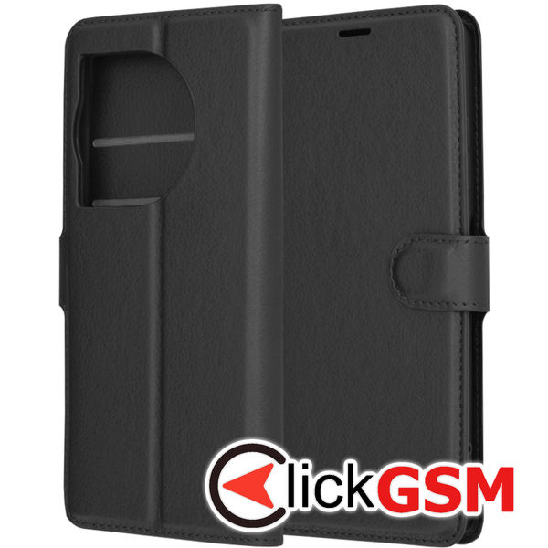 Techsuit - Leather Folio - OnePlus 12R - Black