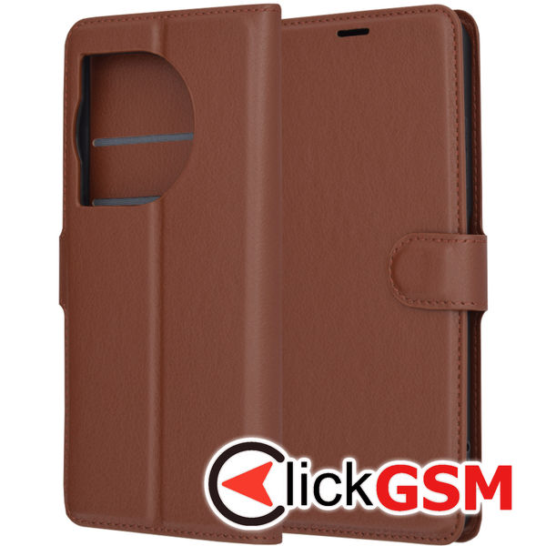 Techsuit - Leather Folio - OnePlus 12R - Brown