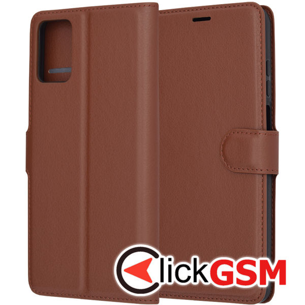 Techsuit - Leather Folio - Motorola Moto E22 / Moto E22i - Brown
