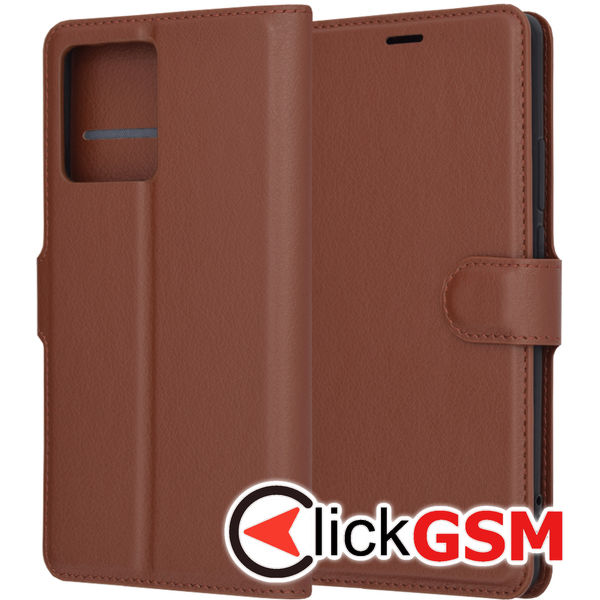 Techsuit - Leather Folio - Motorola Edge 40 / Edge (2023) - Brown