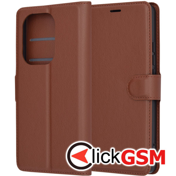 Techsuit - Leather Folio - Xiaomi Redmi Note 13 Pro 4G / Poco M6 Pro 4G - Brown