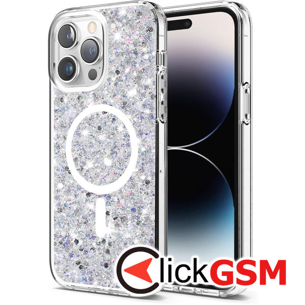 Techsuit - Sparkly Glitter MagSafe - iPhone 14 Pro - White