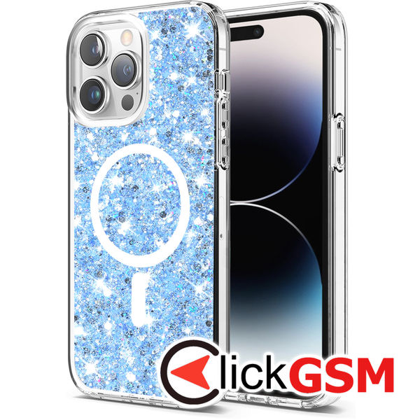 Techsuit - Sparkly Glitter MagSafe - iPhone 14 Pro Max - Blue