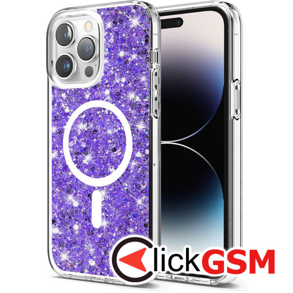Techsuit - Sparkly Glitter MagSafe - iPhone 14 Pro Max - Purple