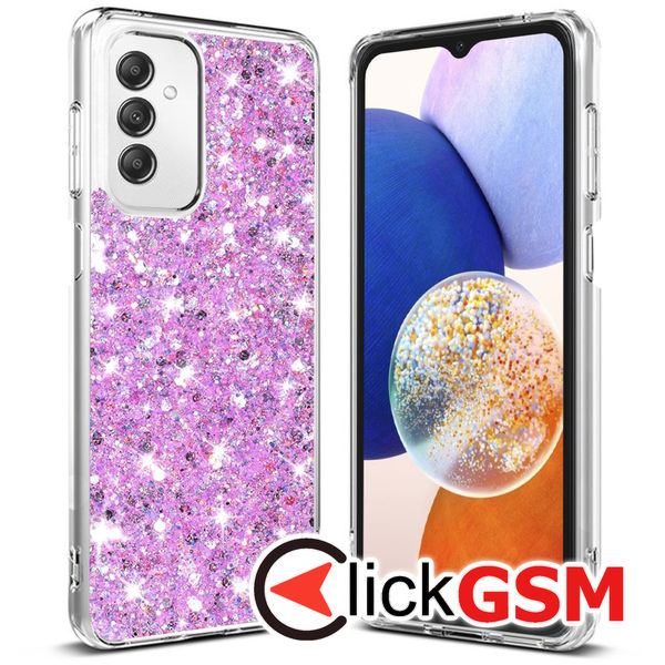 Techsuit - Sparkly Glitter - Samsung Galaxy A14 4G / A14 5G - Magenta