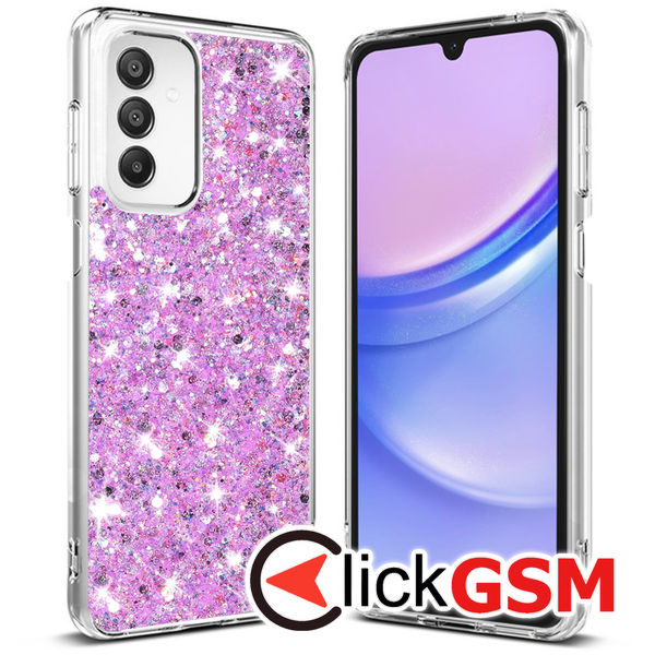 Techsuit - Sparkly Glitter - Samsung Galaxy A15 4G / A15 5G - Magenta